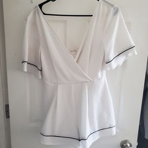 White Sheer Trixxi Clothing Company Romper